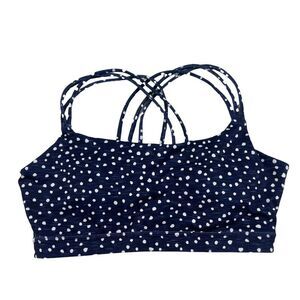 GapFit Eclipse Athletic Polka Dot Strappy Crossback Padded Sports Bra Sz S